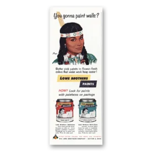 1962 Lowe Brothers Print Ad | Flower Fresh