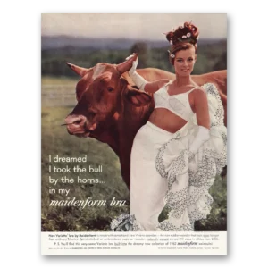 1962 Maidenform Print Ad | Bull By The Horns