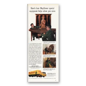 1962 Mayflower Moving Trucks Print Ad | Movers Special Equipment Helps When You Move