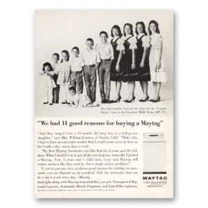 1962 Maytag Washer Print Ad | Lennon Sisters