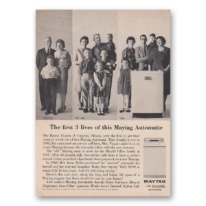 1962 Maytag Washer Print Ad | 3 Lives
