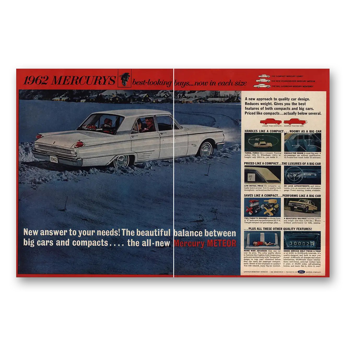 1961 Mercury Meteor Print Ad | New Answer