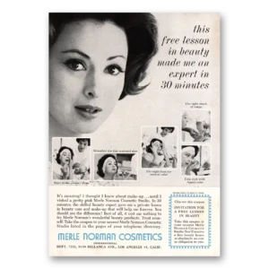 1962 Merle Norman Cosmetics Print Ad | Lesson Beauty