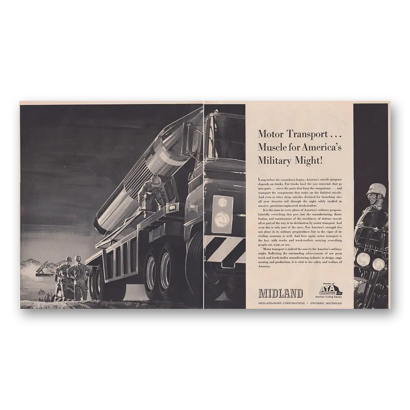 1962 Midland Ross Print Ad | Motor Transport