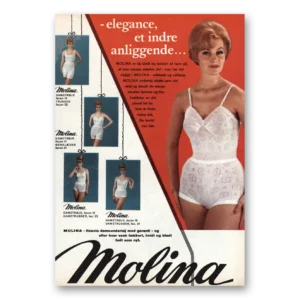 1962 Molina Undergarments Print Ad | Elegance