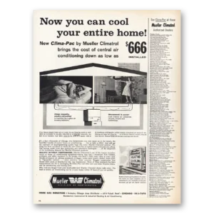 1962 Mueller Clilmatrol Print Ad | Cool Your Entire Home