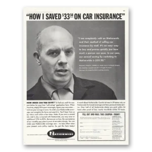 1962 Nationwide Insurance Print Ad | George E Palmiter