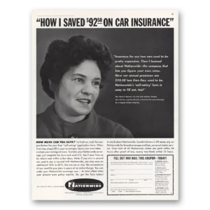 1962 Nationwide Insurance Print Ad | Mrs Doris Harvey