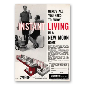1962 New Moon Homes Print Ad | Instant Living