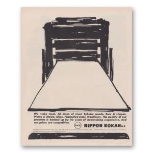 1962 Nippon Kokan Print Ad | Make Steel