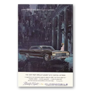 1963 Oldsmobile Ninety Eight Print Ad | Spells Luxury