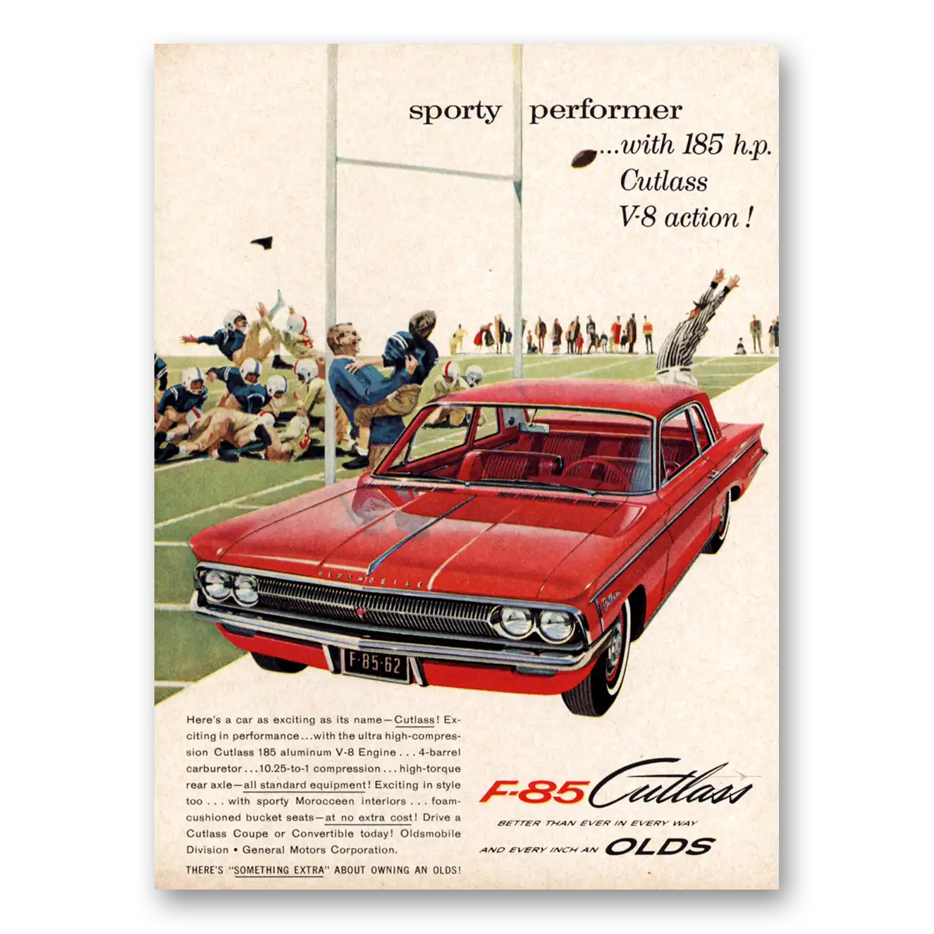 1962 Oldsmobile F85 Print Ad | Sporty Performer