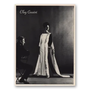 1962 Oleg Cassini Print Ad | Black White