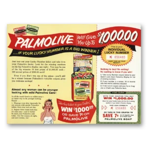 1962 Palmolive Soap Print Ad | Big Winner