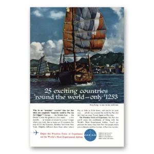 1962 Pan Am Print Ad | Ship Hong Kong