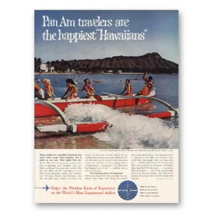 1962 Pan Am Print Ad | Happiest Hawaiians