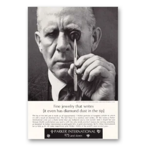 1962 Parker International Pen Print Ad | Fine Jewelry