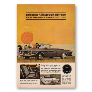 1962 Plymouth Fury Print Ad | First Class