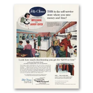 1962 Poly Clean Print Ad | Drycleaning And Laundry Center