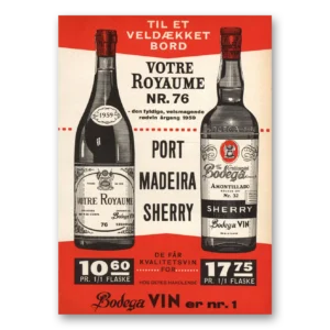 1962 Port Madeira Sherry Print Ad | Votre Royaume