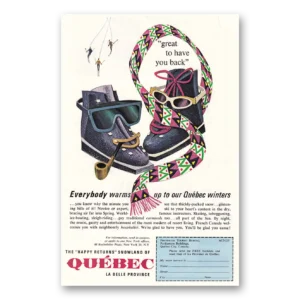 1962 Quebec Canada Print Ad | Warms Up
