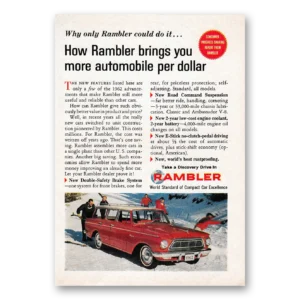 1962 Rambler Station Wagon Print Ad | Per Dollar
