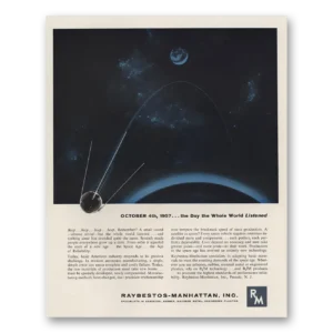 1962 Raybestos Manhattan Print Ad | Whole World Listened