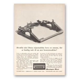 1962 Remington Typewriter Print Ad | Hvorfor Skal Deres