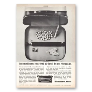 1962 Remington Typewriter Print Ad | Kontormaskinernes