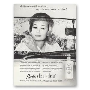 1962 Revlon Print Ad | Face Never Felt So Clean