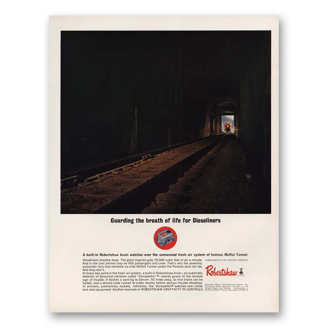 1962 Robertshaw Print Ad | Dieseliners