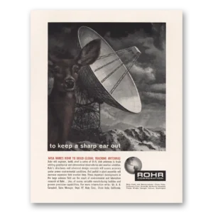 1962 Rohr Corporation Print Ad | Tracking Antennas