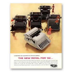 1962 Royal Typewriter Print Ad | Matchless