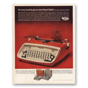 1962 Royal Typewriter Print Ad | Safari