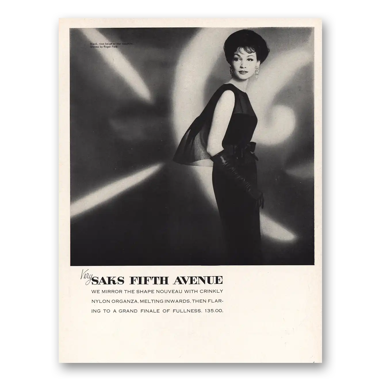 1962 Saks Fifth Avenue Print Ad | Shape Nouveau