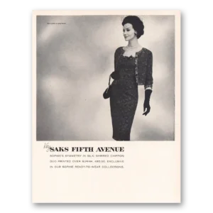 1962 Saks Fifth Avenue Print Ad | Sophies Symmetry