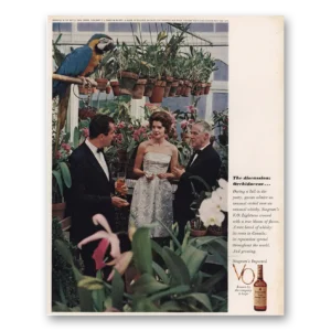 1962 Seagrams VO Whisky Print Ad | Orchidaceae