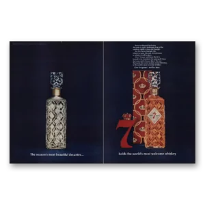 1962 Seagrams 7 Crown Whiskey Print Ad | Beautiful Decanter