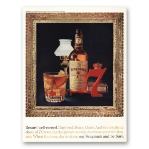 1962 Seagrams Print Ad | Reward Well Earned
