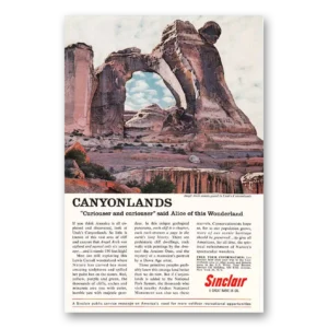 1962 Sinclair Print Ad | Canyonlands