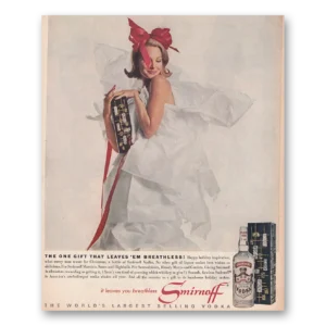 1962 Smirnoff Vodka Print Ad | Breathless