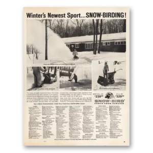 1962 Snow Bird Print Ad | Power Snow Remover
