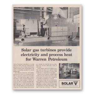 1962 Solar Aircraft Print Ad | Solar Gas