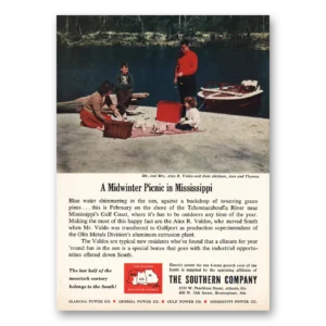 1962 Southern Company Print Ad | Midwinter Picnic