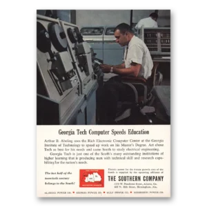 1962 Southern Company Print Ad | Georgia Tech
