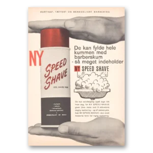 1962 Speed Shave Print Ad | De Kan Fylde