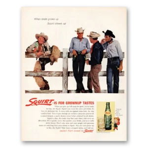 1962 Squirt Soft Drink Print Ad | Grownup Tastes