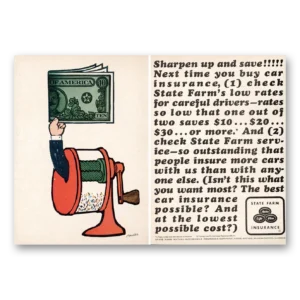 1962 State Farm Insurance Print Ad | Sharpen Up