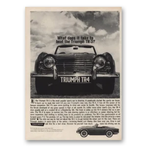 1961 Triumph TR4 Print Ad | Beat