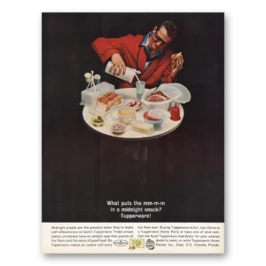 1962 Tupperware Print Ad | Midnight Snack